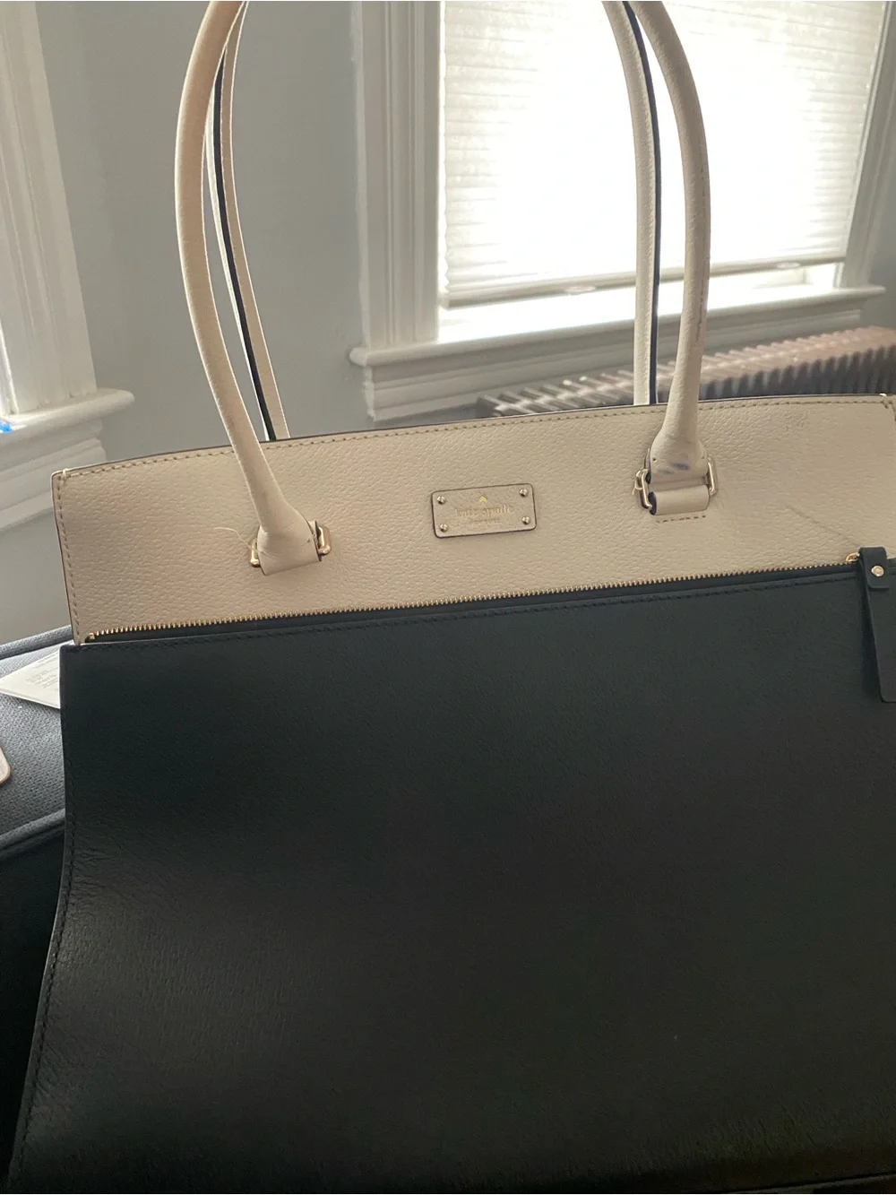 kate spade Black and White Colorblock Tote
